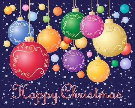 Colorful christmas Illustrazione stock