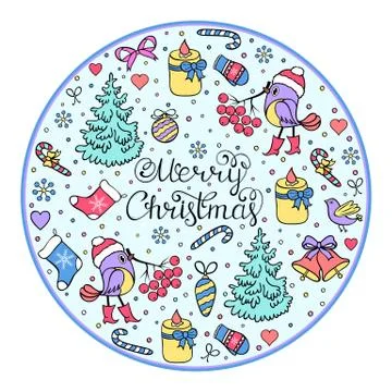 Colorful christmas pattern Stock Illustration
