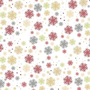 Colorful Christmas Snowflake Pattern Stock Illustration