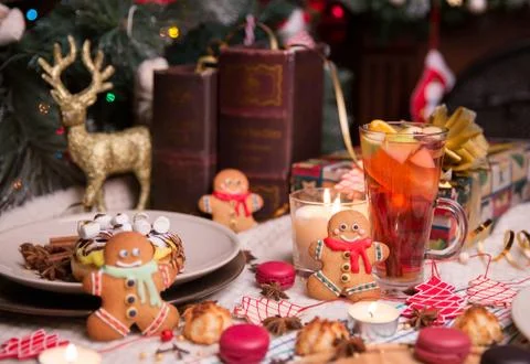 Colorful christmas sweets Stock Photos