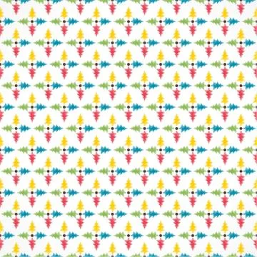 Colorful christmas tree pattern background vector Stock Illustration