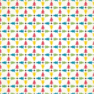 Colorful christmas tree pattern background vector イラスト素材