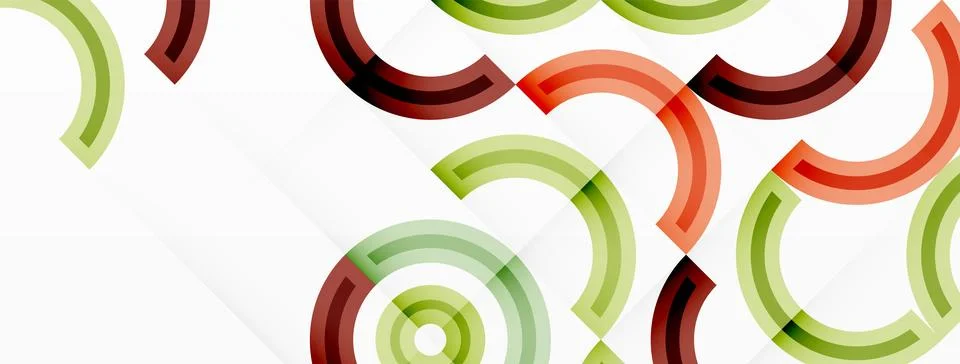 Colorful circle abstract background. Template for wallpaper, banner Stock Illustration