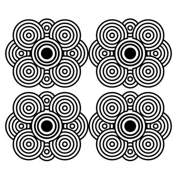 Colorful circle and square pattern background. vector illustration Illustrazione stock