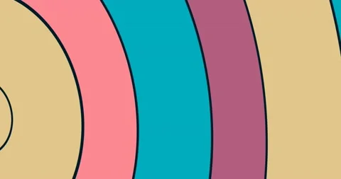 Colorful circle arch wave pattern background animation Stock Footage 228843514
