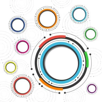 Colorful circle background Illustrazione stock