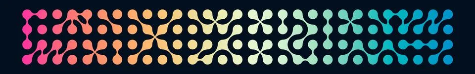 Colorful Circle blob connect pattern. Molecular morph lines and abstract dots Stock Illustration