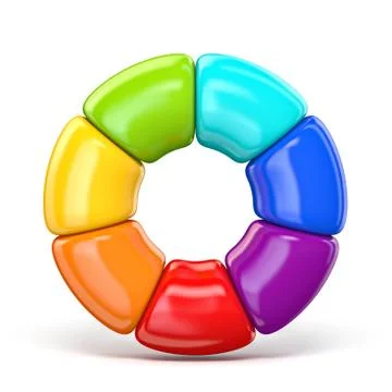 Colorful circle chart 3D Stock Illustration