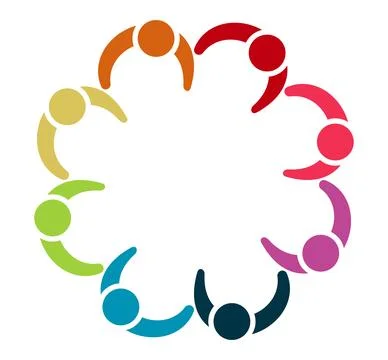 Colorful Circle of Diversity Representing Unity and Collaboration in Communit Stock Illustration