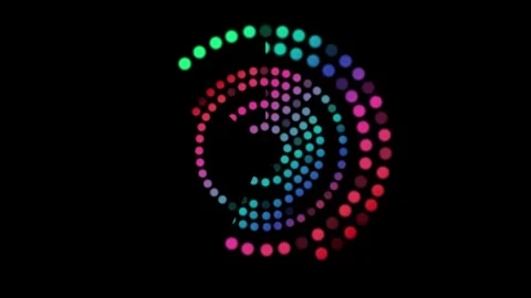 Colorful circle dotted animation background Stock Footage 306121297