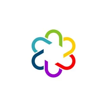 Colorful Circle Flower vector Logo Template Illustration Design. Vector EPS 1 Stock Illustration