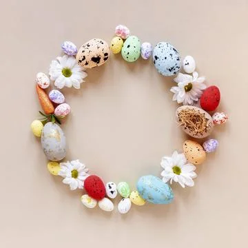 Colorful circle formed easter eggs colorful circle formed easter eggs Copy... 스톡 사진