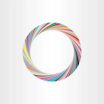 Colorful circle frame abstract background Stock Illustration