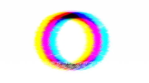 Colorful circle frame on a black background, colorful cube patterns Stock Footage 132592566
