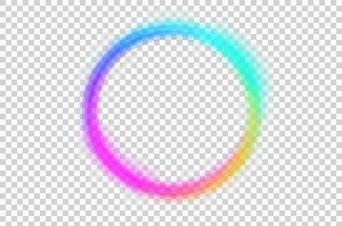 Colorful circle frame circle light frame on transparent background PNG file Stock Photos