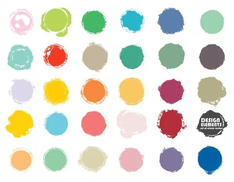 Colorful circle frames design elements Illustrazione stock