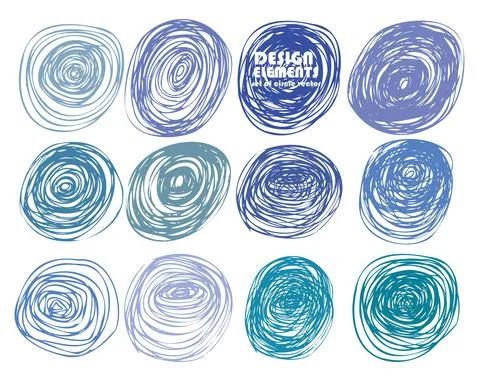 Colorful circle frames design elements Illustrazione stock