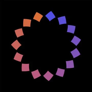 Colorful circle loader icon. Symbol of reload, refresh, loading, recycle and Stock Illustration
