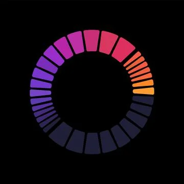 Colorful circle loader icon. Symbol of reload, refresh, loading, recycle and Stock Illustration
