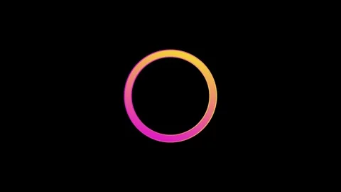 Colorful Circle Loading Bar Icon on Black Background – Motion Graphic Stock Footage 283987003