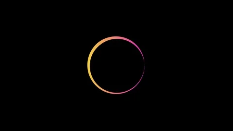 Colorful Circle Loading Bar Icon on Black Background – Motion Graphic Stock Footage 283987005