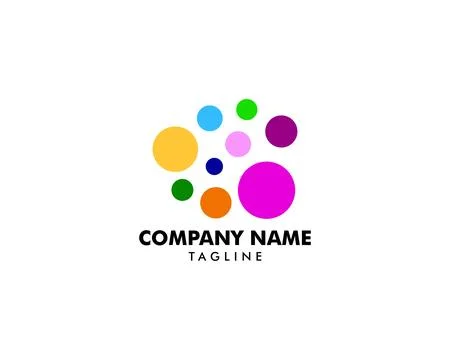 Colorful circle logo design Stock Illustration