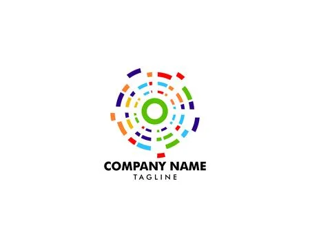 Colorful circle logo design Stock Illustration