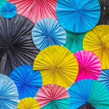 Colorful circle paper pattern background Stock Photos
