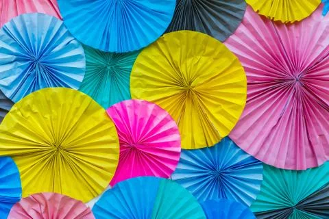 Colorful circle paper pattern background Stock Photos