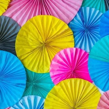 Colorful circle paper pattern background Stock-Fotos