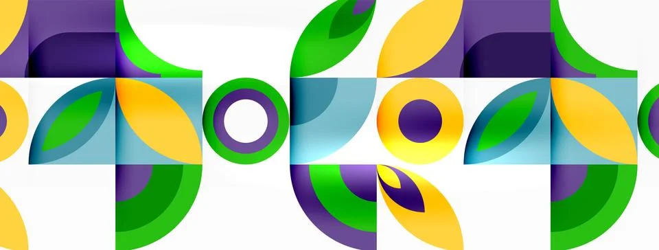 Colorful circle pattern on white background inspired by art paint 스톡 일러스트