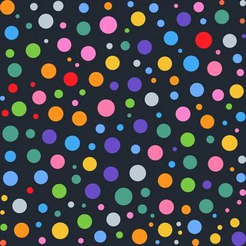 Colorful Circle Seamless Pattern Background, Abstract Round Geometric Dots .. Stock Illustration