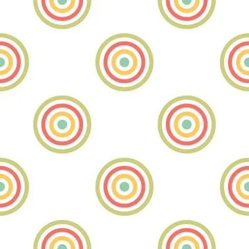 Colorful circle seamless pattern Stock Illustration