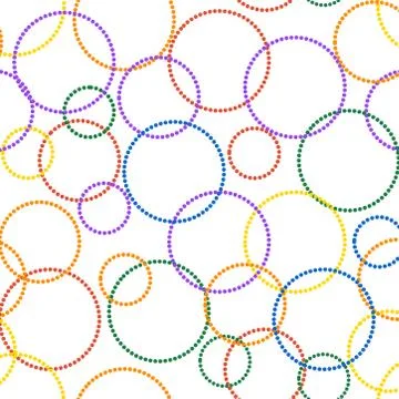 Colorful circle seamless pattern. Vector illustration Stock Illustration