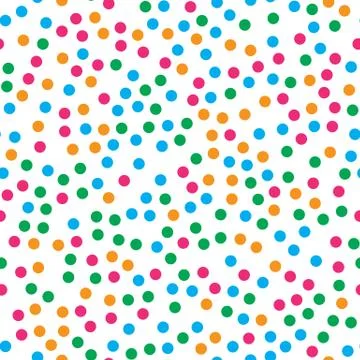 Colorful circle seamless pattern on white background 스톡 일러스트