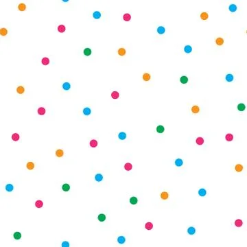 Colorful circle seamless pattern on white background Stockillustratie
