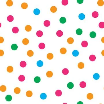 Colorful circle seamless pattern on white background 库存插图
