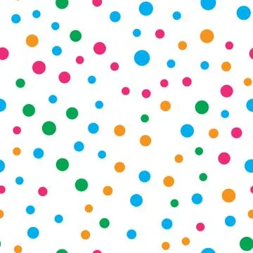 Colorful circle seamless pattern on white background イラスト素材