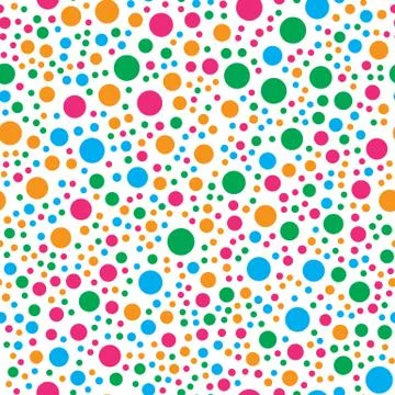 Colorful circle seamless pattern on white background イラスト素材