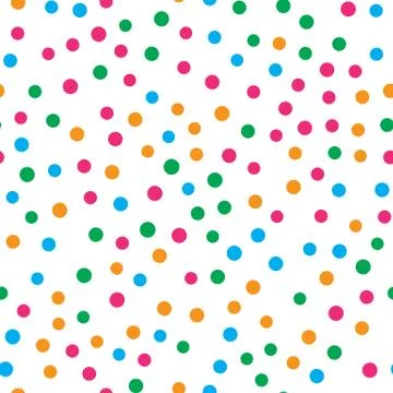 Colorful circle seamless pattern on white background Illustrazione stock