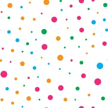 Colorful circle seamless pattern on white background Illustrazione stock