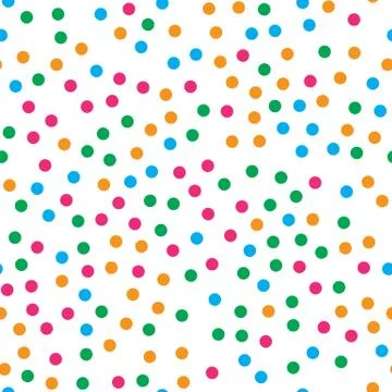 Colorful circle seamless pattern on white background Stock Illustration