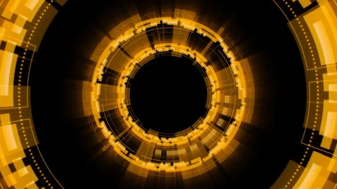 Colorful of circle technology rotation alpha channel included Stock Footage 129726004