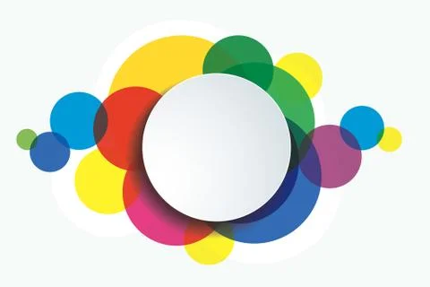 Colorful circle template background vector Stock Illustration
