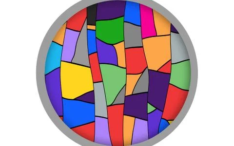 Colorful circle window on the the white background Stock Illustration