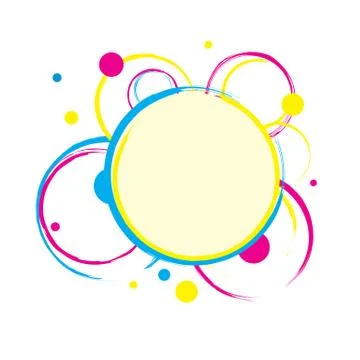 Colorful circles background with blank space Stock-Illustration