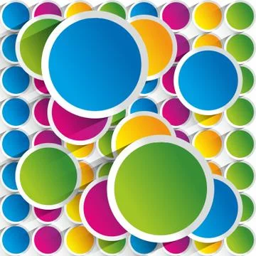 Colorful circles background Stock Illustration