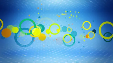 Colorful circles on blue loop Stock Footage 23613991