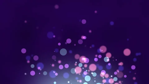 Colorful circles, bokeh effect. Abstract floating particles, lights background Stock Footage 166916501