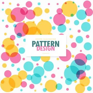 Colorful circles dots pattern background Illustrazione stock